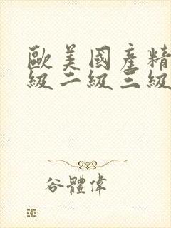 欧美国产精品一级二级三级