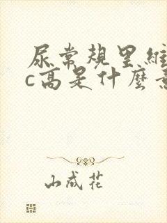 尿常规里维生素c高是什么意思