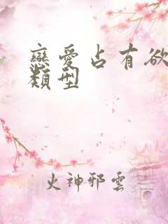 恋爱占有欲人格类型