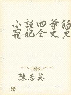 小说四爷的心尖宠妃全文免费阅读