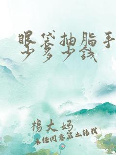 眼袋抽脂手术多少多少钱