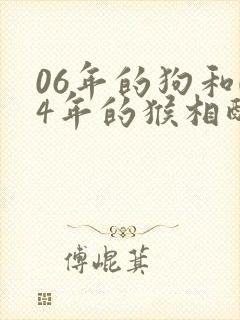 06年的狗和04年的猴相配吗