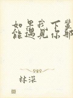 如果我下辈子还能遇见你那是什么歌