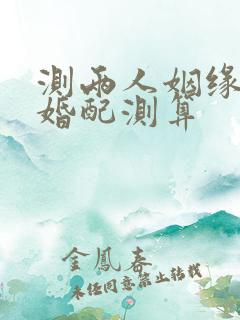 测两人姻缘配对婚配测算