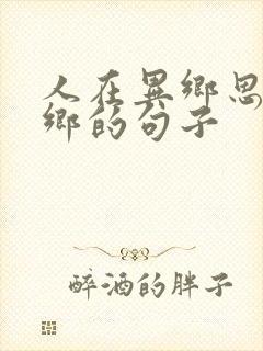 人在异乡思念家乡的句子