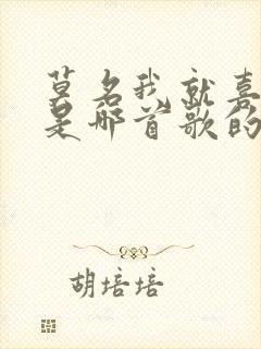 莫名我就喜欢你是哪首歌的歌词