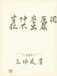 有什么原因导致拉不出尿