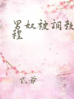 男奴被调教全过程