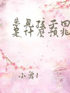 梦见孩子回家了是什么预兆