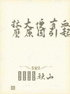 拉大便有血是什么原因引起的