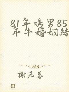 81年鸡男85年牛婚姻结局