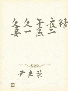 久久午夜精品人妻一区二