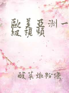 欧美亚洲一级二级视频