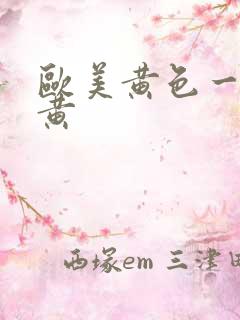 欧美黄色一级特黄