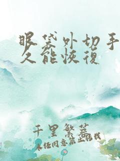 眼袋外切手术多久能恢复