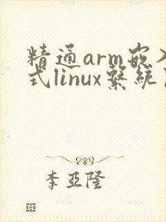精通arm嵌入式linux系统开发
