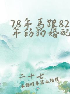 78年马跟82年的狗婚配怎么样