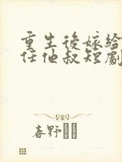 重生后嫁给了前任他叔短剧