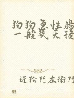 狗狗急性肠胃炎一般几天后恢复食欲