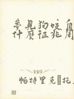 梦见狗咬自己是什么征兆周公解梦