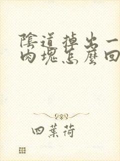 阴道掉出一大块肉块怎么回事