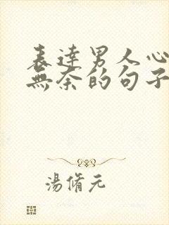 表达男人心酸与无奈的句子