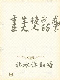 重生后我成了权臣大人的掌中娇