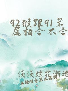 92猴跟91羊属相合不合