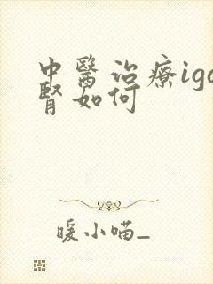 中医治疗iga肾如何