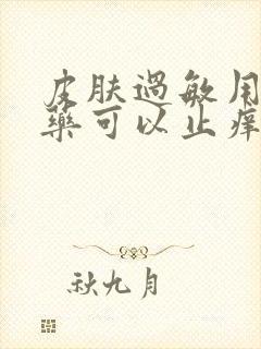 皮肤过敏用什么药可以止痒