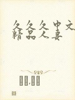 久久久中文字幕精品人妻