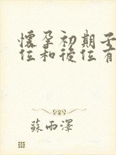 怀孕初期子宫前位和后位有什么区别