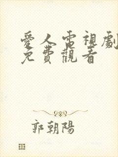 爱人电视剧韩剧免费观看