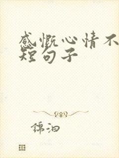 感慨心情不好的短句子