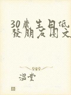 30岁生日低调发朋友圈文案