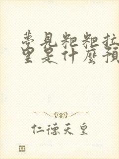 梦见粑粑拉裤兜里是什么预兆