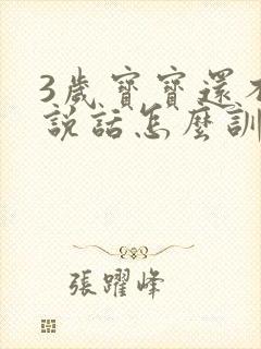 3岁宝宝还不会说话怎么训练