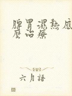 脾胃湿热应该怎么治疗