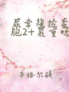 尿常规检查白细胞2+严重吗