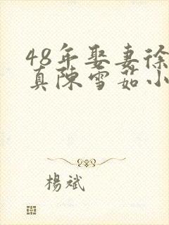 48年娶妻徐慧真陈雪茹小说