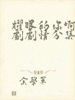 耀眼的你啊电视剧剧情分集介绍