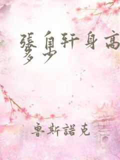 张自轩身高体重多少