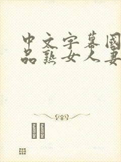 中文字幕国产精品熟女人妻