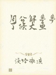 周公解梦梦见抓了条大鱼