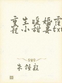 重生暖婚霍总狠宠小甜妻txt