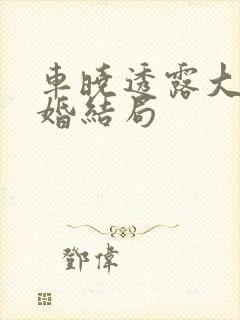 车晓透露大男当婚结局