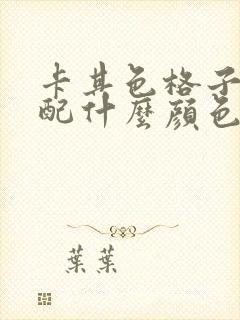 卡其色格子外套配什么颜色内搭好看