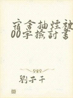 宿舍抽烟被抓500字检讨书