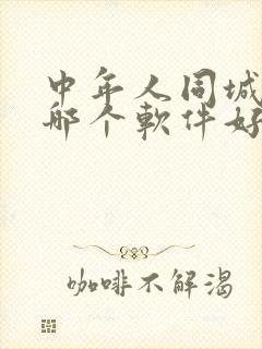 中年人同城交友哪个软件好