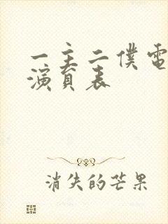 一主二仆电视剧演员表